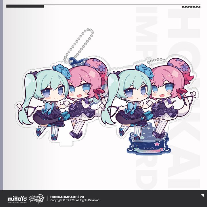 Liliya &amp; Rozaliya Holy Night Symphonic Poem Chibi Acrylic Keychain Stand - Honkai Impact 3rd