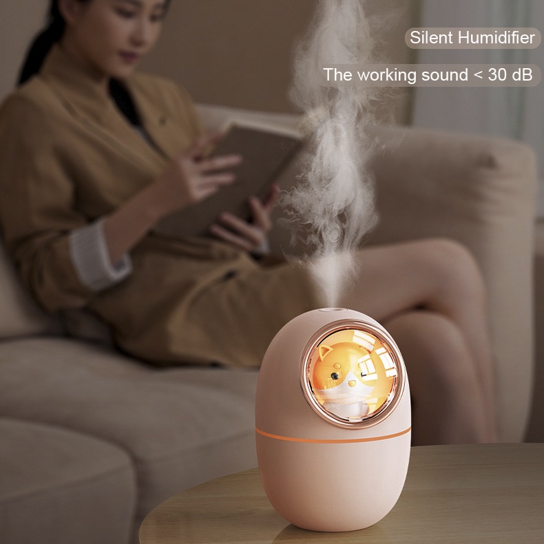 Little Cat Ultrasonic Humidifier 240ML Air Humidifier Air Purifier Menggunakan USB Light Humidifier Diffuser Aroma Diffuser Pewangi Ruangan Aroma Terapi Purifier