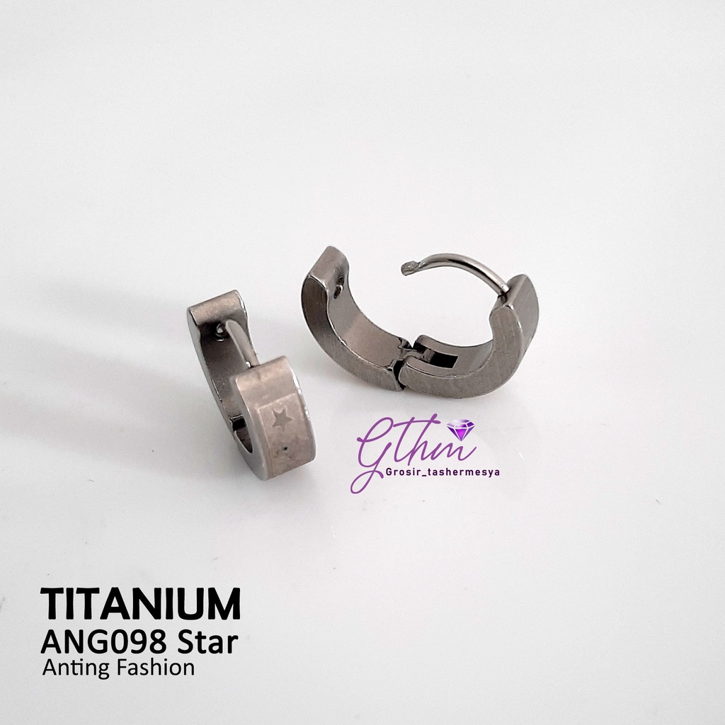Anting Wanita Klip Titanium Anti karat Perhiasan Fashion Import Premium Ang098