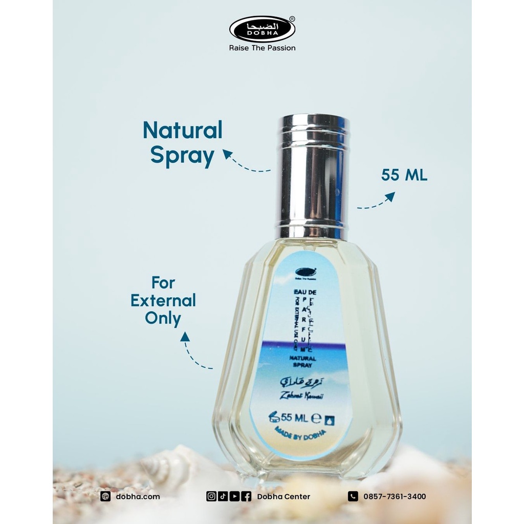 Parfum Dobha Spray Aroma ZAHRAT HAWAII 55ML Original