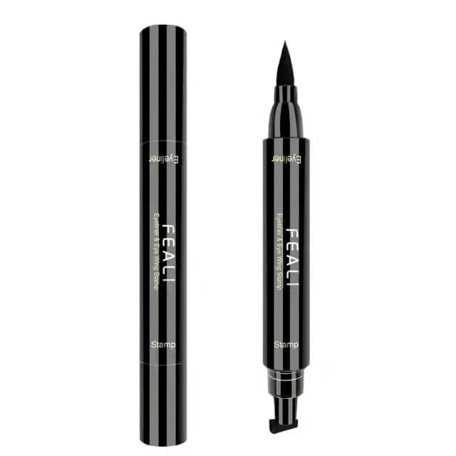 FEALI EYELINER STAMP 2IN1 WATERPOOF LIQUID DUO EYELINER WING WITH STAMP EYELINER CAIR