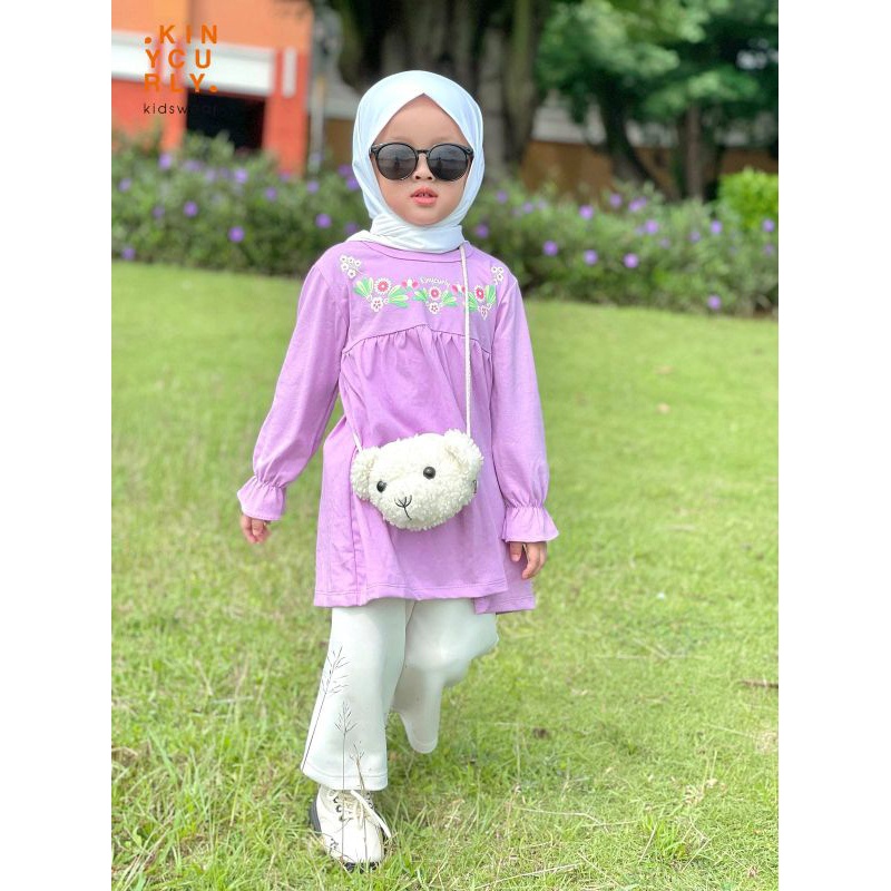 Tunik Anak Asha Long Kinycurly Original Kaos Super Premium