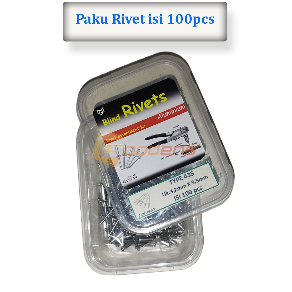 Paku Rivet Paku Keling 423, 429, 435, 440 Isi 100 pcs