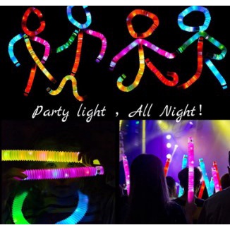 light up pop tubes pop pipes lampu stick pipa selang fidget toys