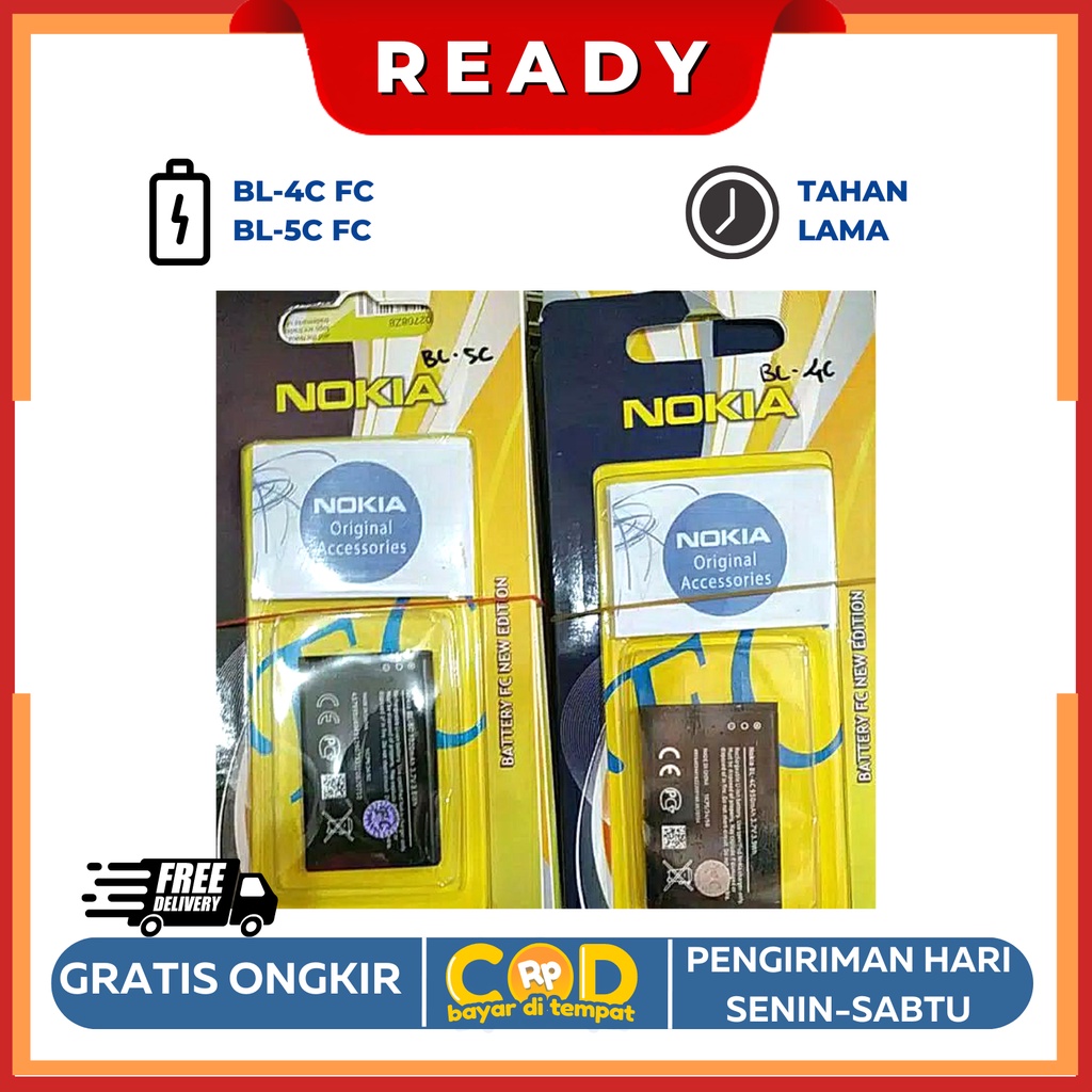 Baterai Nokia Bl 5C / 4C Original 100 FC