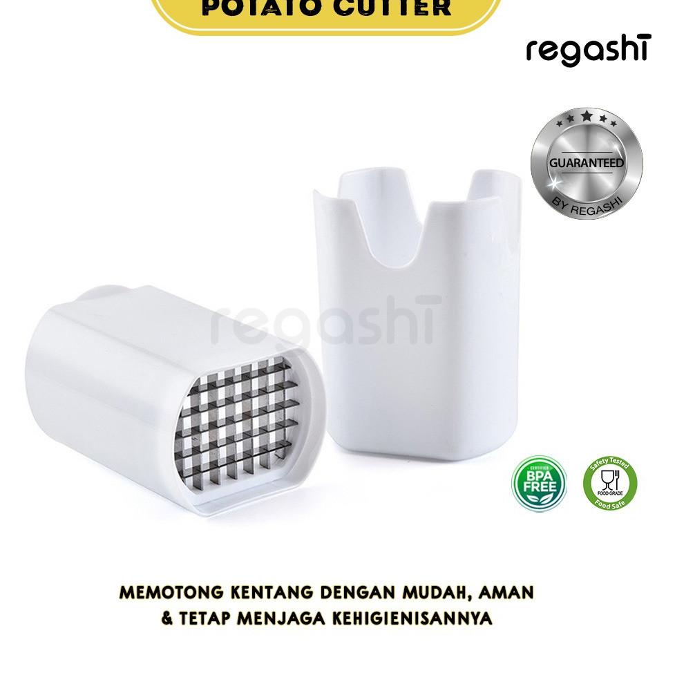 VIRAL Regashi Pemotong Kentang Serbaguna | French Fries Cutter | Slicer Chopper French Fries