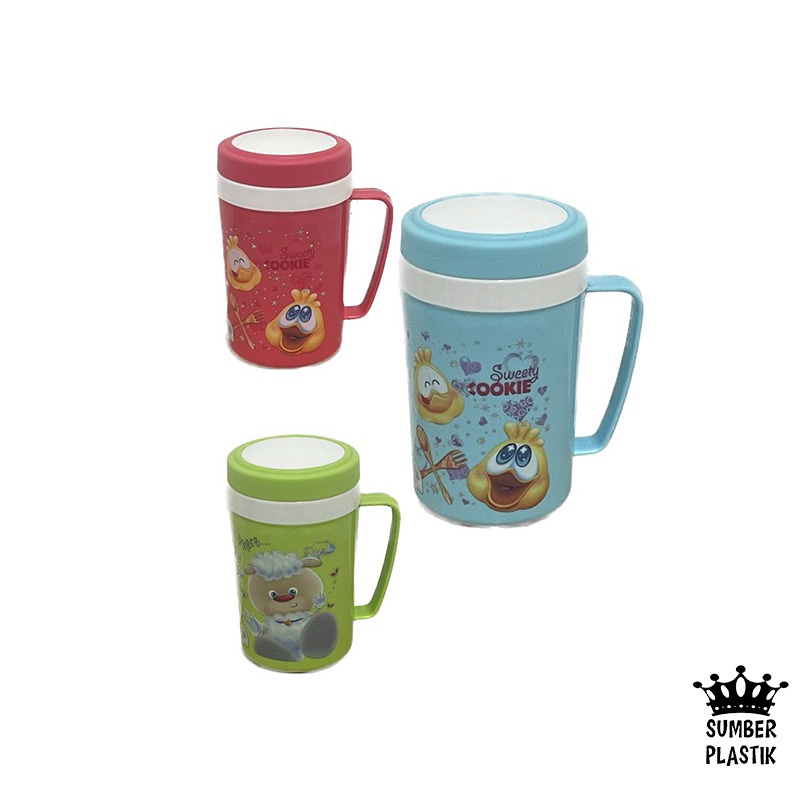 Gelas Plastik MUG 800mL / Thermos Evenia Green leaf 5280