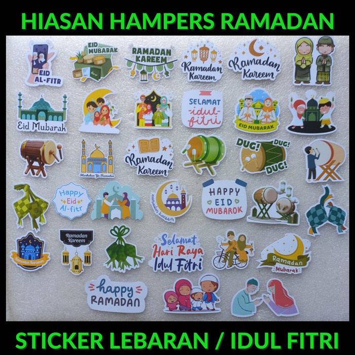 Label Stiker Toples Kue Ramadan Idul Fitri