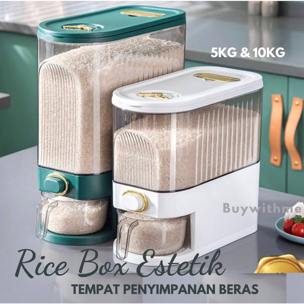 Dispenser Beras 5kg & 10kg / Penyimpanan Beras /  Wadah Beras