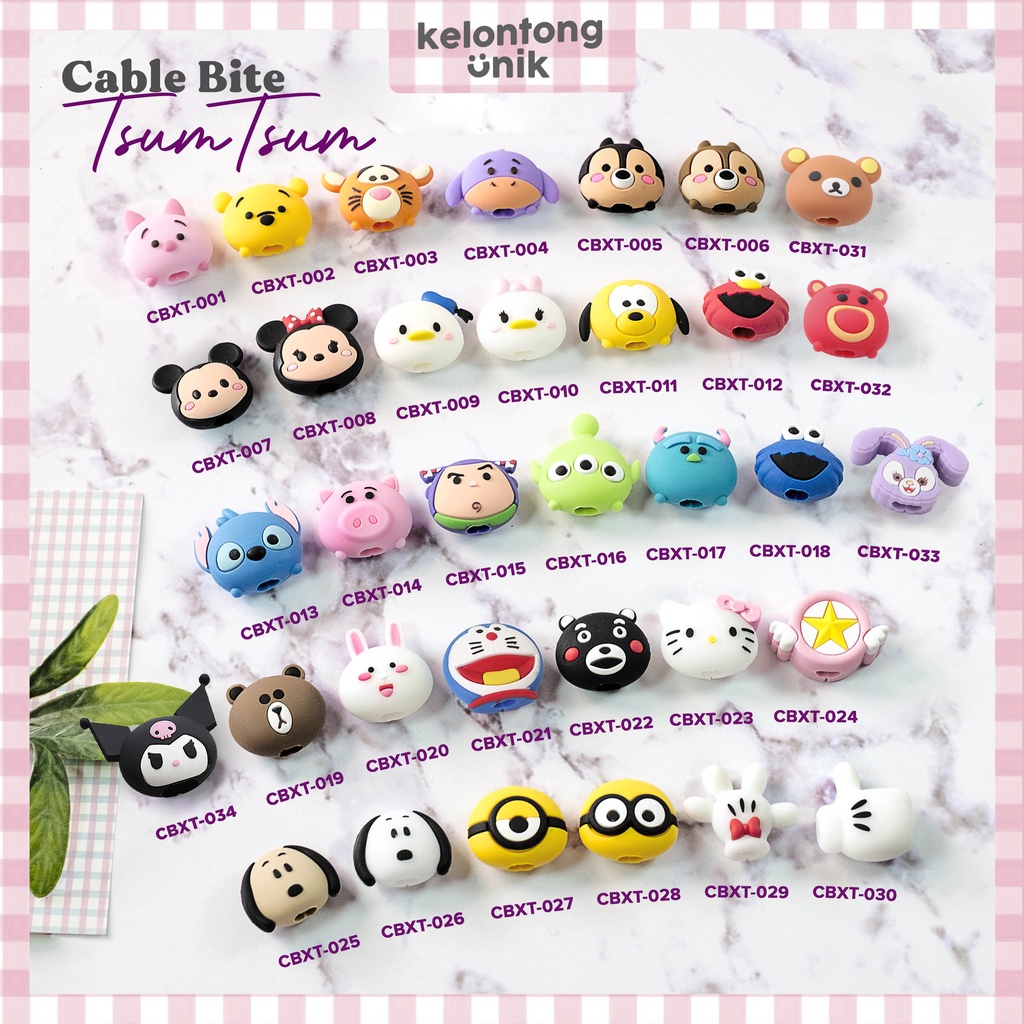 TSUM TSUM - Cable Bite/ Pelindung Ujung Kabel/ Cable Saver/ Cable Protector