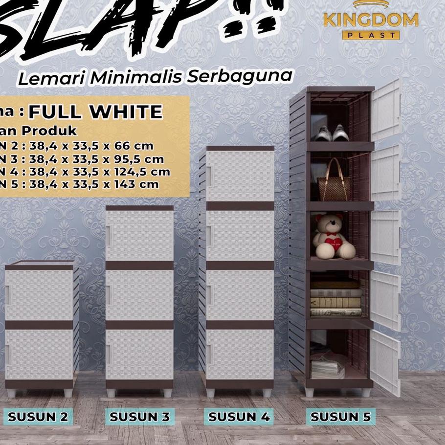 ♣ LEMARI PLASTIK SERBAGUUNA KINGDOM SLAP / LEMARI 1 PINTU / RAK HELM / RAK BUKU / LOKER PLASTIK ➴