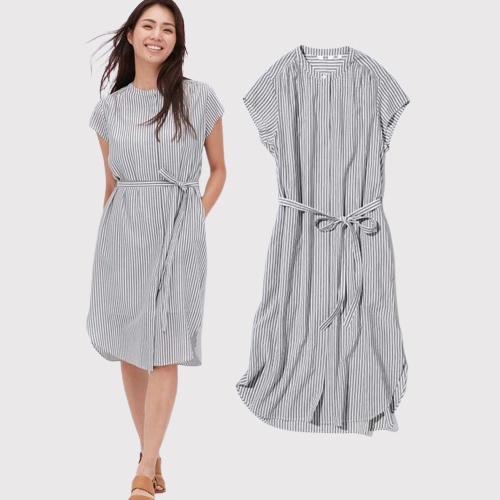 [5 Warna] UNIQLO Linen Belt Dress