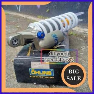 Sok belakang Kawasaki KLX tabung klik warna putih shockbreaker belakang KLX Ohlins tabung klik sok k