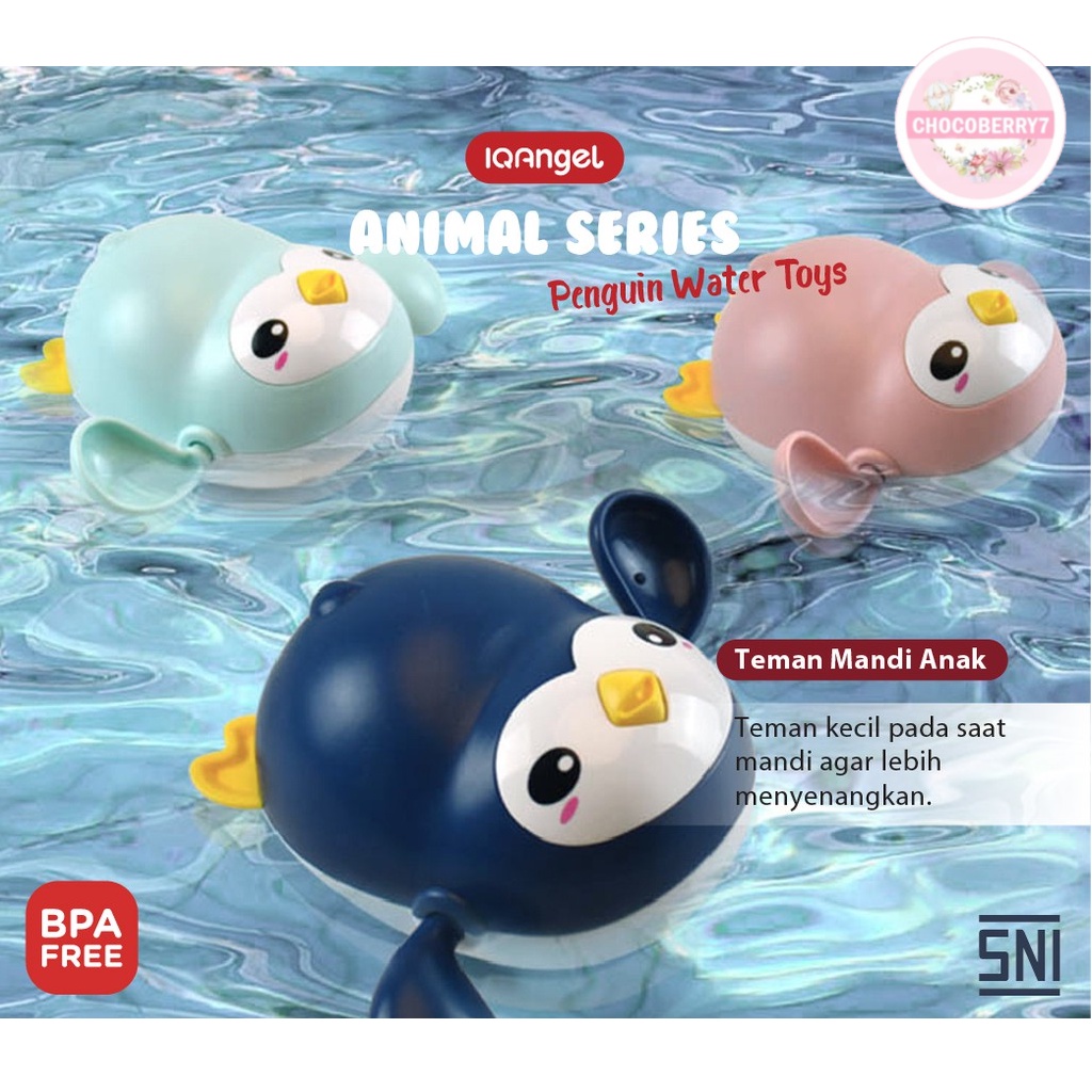 IQAngel Penguin Water Toys IQC01 / Mainan Mandi Bayi / Mainan Air Bayi Pinguin Berenang