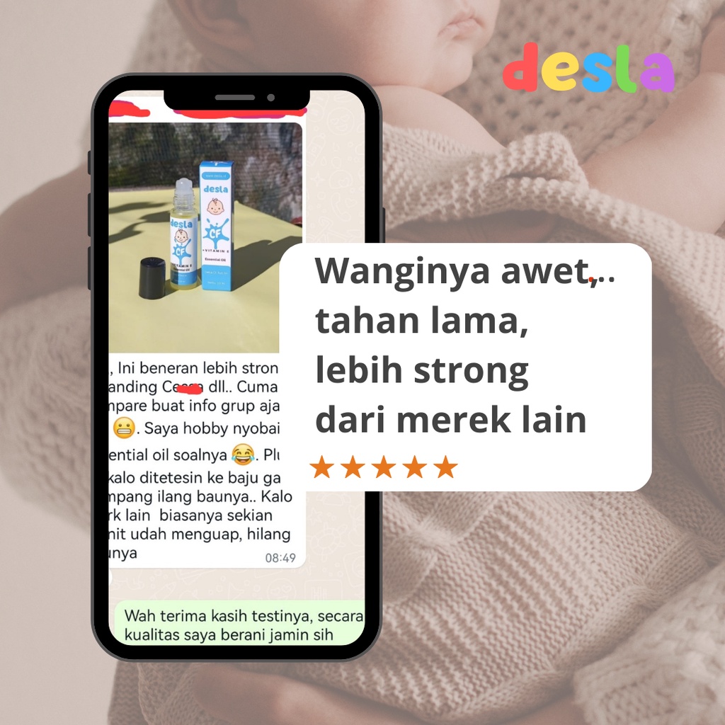 [HARGA TERMURAH] Desla (Cessa Alternatif) Cough Flu &amp; Fever Bayi Essential Oil Roll On Bebio Baby
