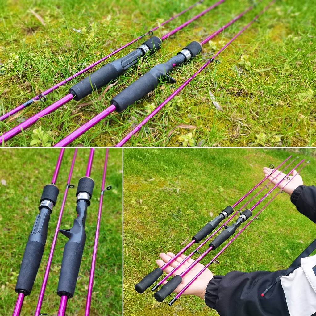 Sougayilang Joran Pancing 1.8M 2 Sections Fishing Rod  Power 8LB--17LB Fishing Rod Solid Carbon Pole Untuk Air Manis  Joran Pancing