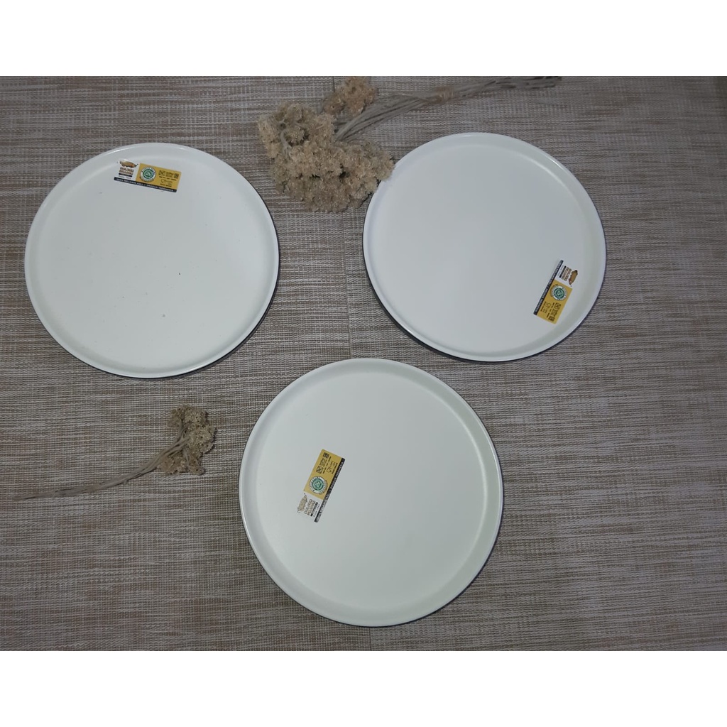 PGD-06C5,BD CREAM piring salad warna outih diff dan warna navy 6 inch,melamine golden dragon