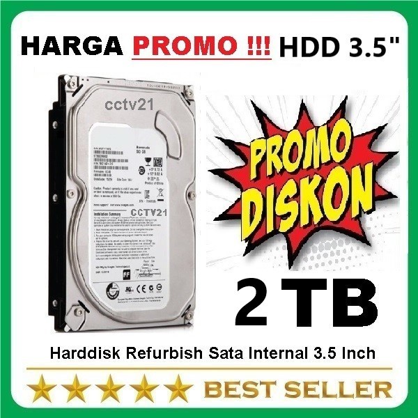 Harddisk Hardisk HDD CCTV 2TB Internal 3.5&quot; Untuk PC &amp; DVR CCTV