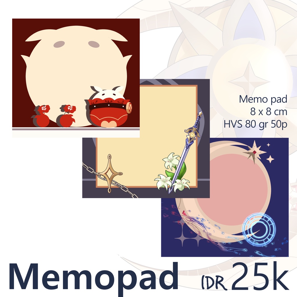 

Memopad Klee Albedo Mona