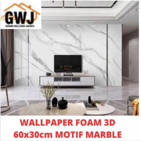 Wallpaper Foam 3D Motif Marmer 60x30cm Tebal 3mm Belum Ada Penilaian 0 Terjual