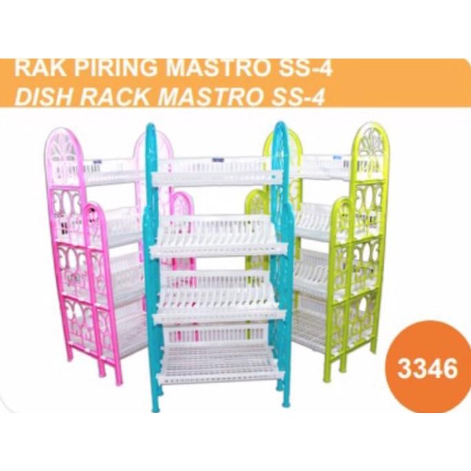 Termurah Rak Piring Plastik 4 Susun Mastro Ss-4 Lucky Star Rak Piring Murah Rak New