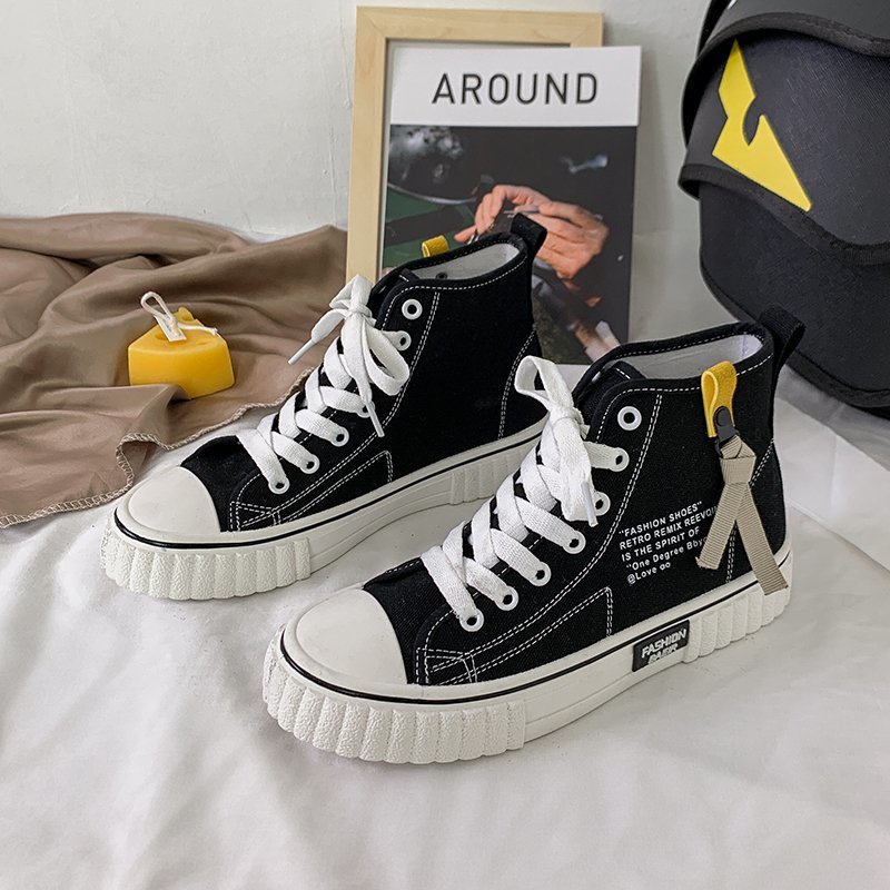 TOPGROSIR LV0006 Sepatu High Import Wanita Sneakers Kanvas Korean Trend