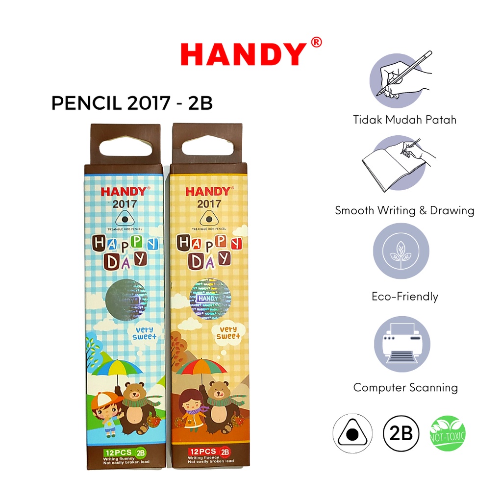 

HANDY Pensil Sketch 2B 2017 Isi 12 Pcs