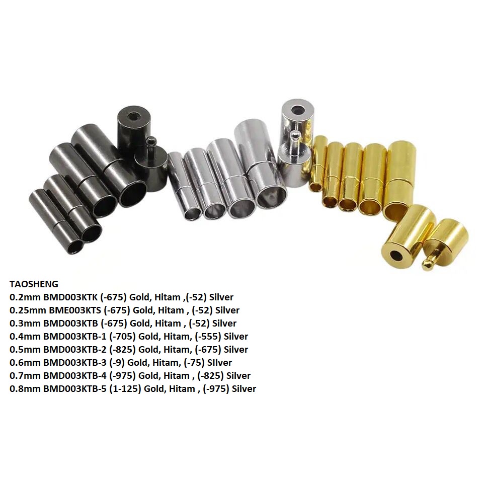 Lot End Cap Bahan Metal  Uk 2 - 8mm Untuk Membuat Perhiasan Diy Harga/10pc