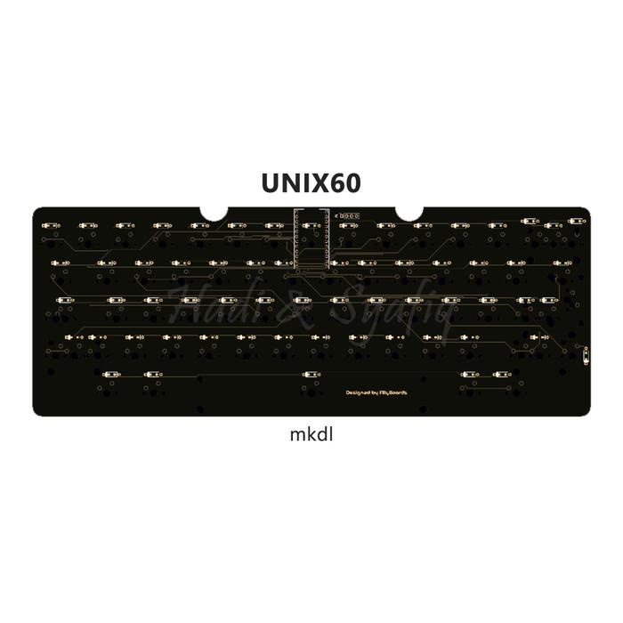 Unix60 mechanical keyboard pcb using pro micro