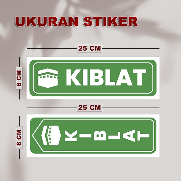 STIKER PETUNJUK ARAH KIBLAT | STIKER ARAH SHOLAT | STIKER ARAH KIBLAT