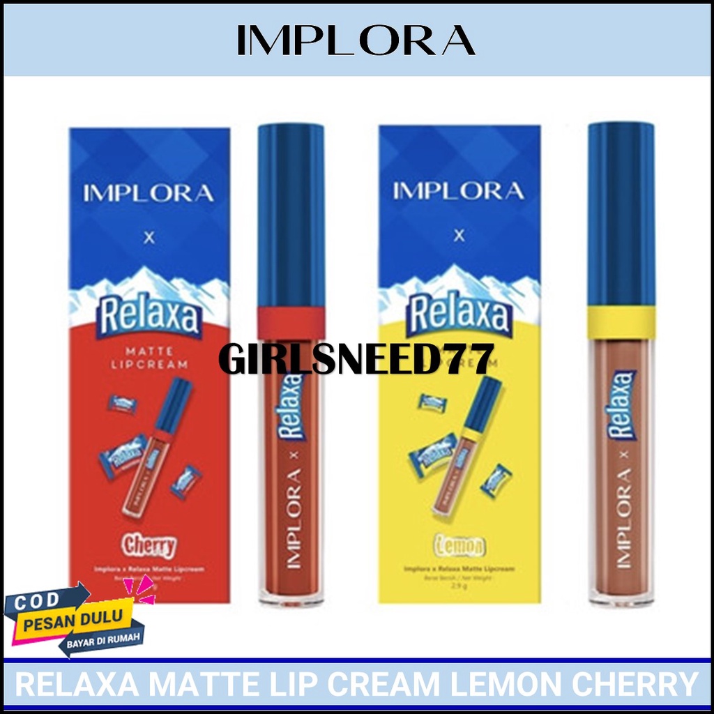 Implora X Relaxa Matte Lipcream (New Launch)