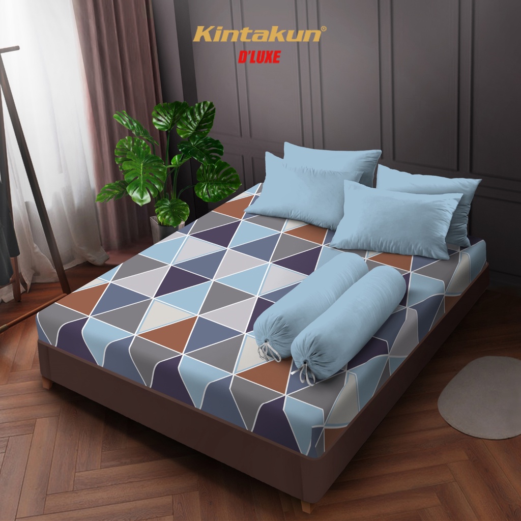 Kintakun Sprei 200x200 Tinggi 30cm Super King Minimalis Nirmana Microfiber B2  (5in1)