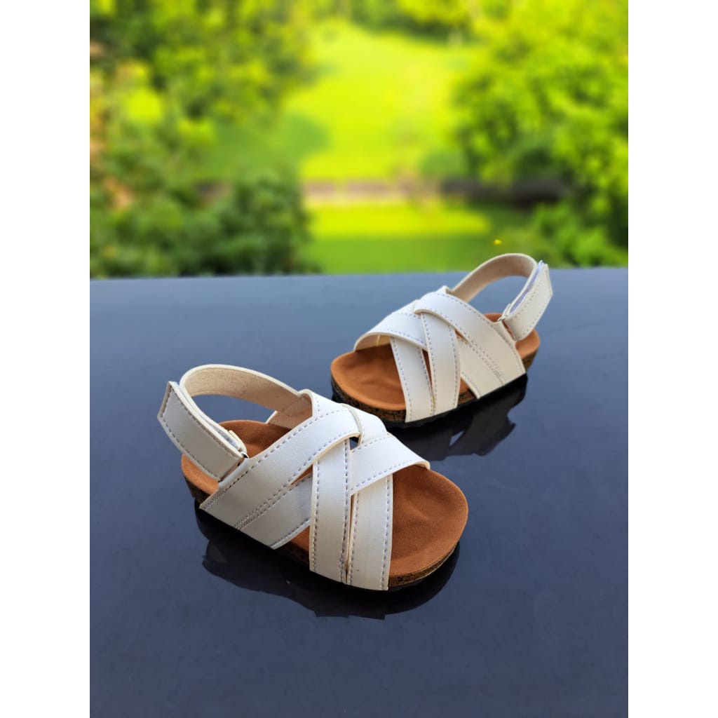 TOKOERS SP05 Sandal Puyuh Anak Unisex Motif Tali Silang Umur 1 2 3 tahun - Bahan Kulit Sintesis - Anti Slip