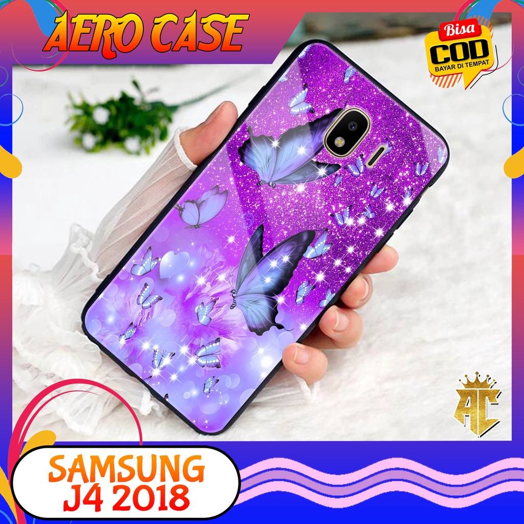 CASE SAMSUNG J4 2018 - Casing SAMSUNG J4 2018 Terbaru AERO STORE [ MOTIF BUTTERFLY ] Silikon - Case 