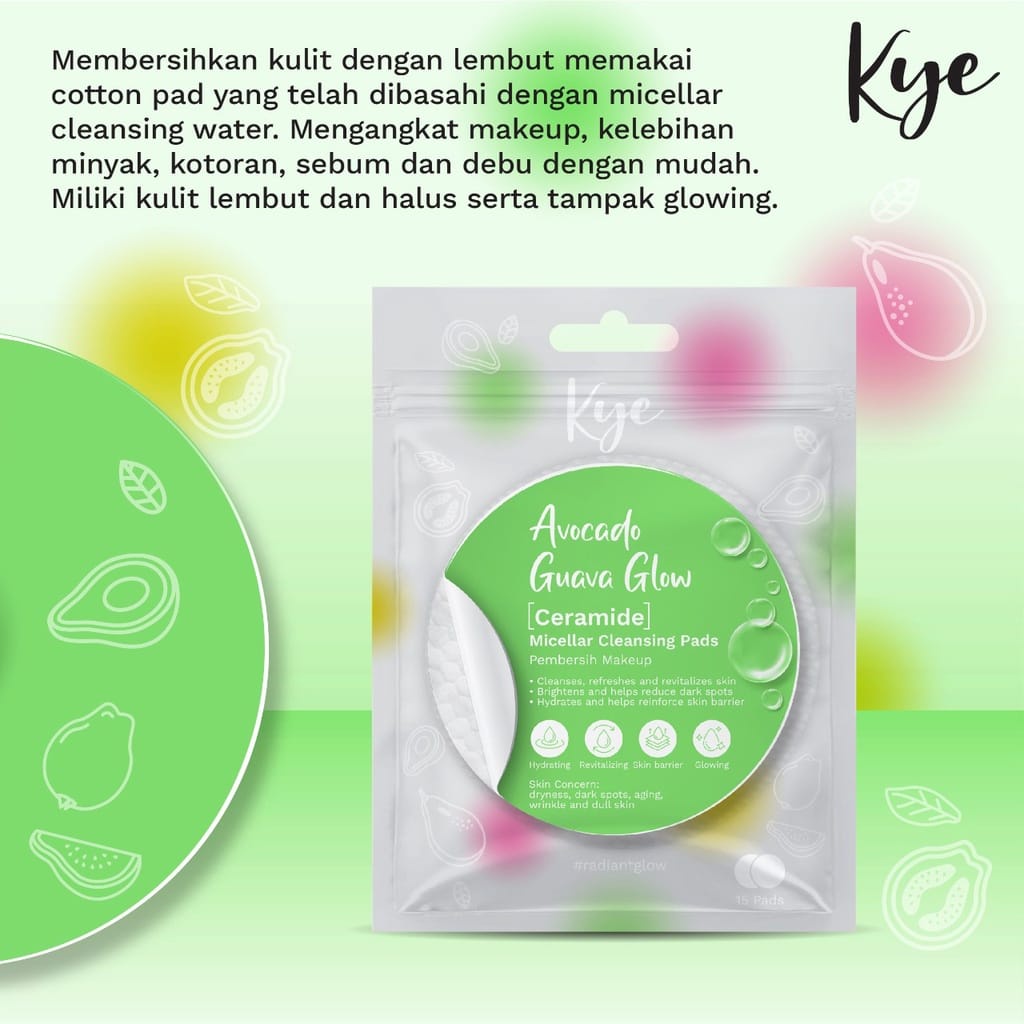 Kye Avocado Guava Glow Micellar Cleansing Pads