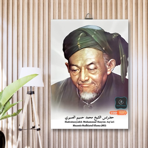 Foto Poster Kh Hasyim Asy'ari NU Ulama 2 Wall Decor Kayu