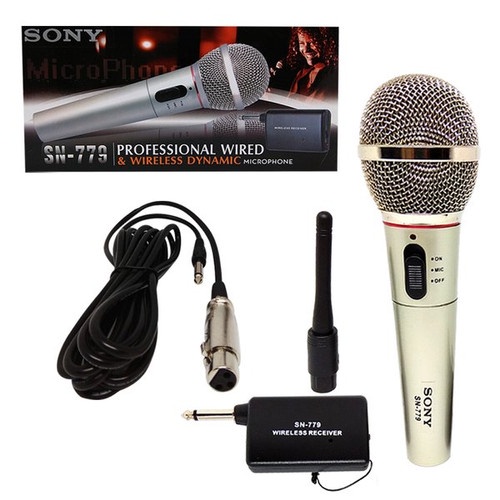 Microphone SONY SN 779 Mik Karaoke/Mikrofon/Mic Single Wireless Dan Kabel