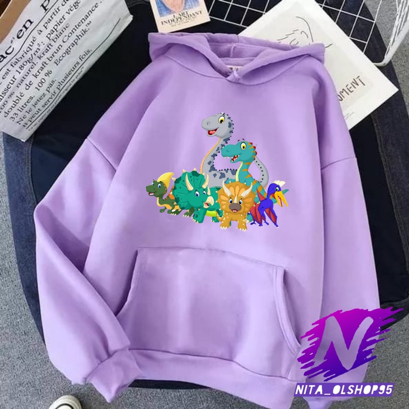 sweater hoodie anak dinosaurus hoodie dino