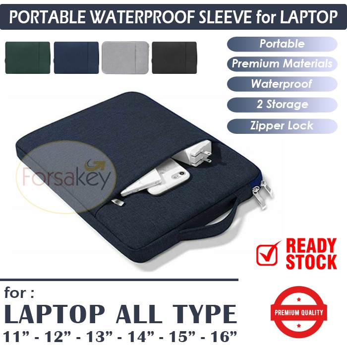 Sleeve Tas Laptop Notebook Note Book 11 11" 12 13 14 14" 15 16 Inch Lenovo Samsung Asus Ideaped Thin