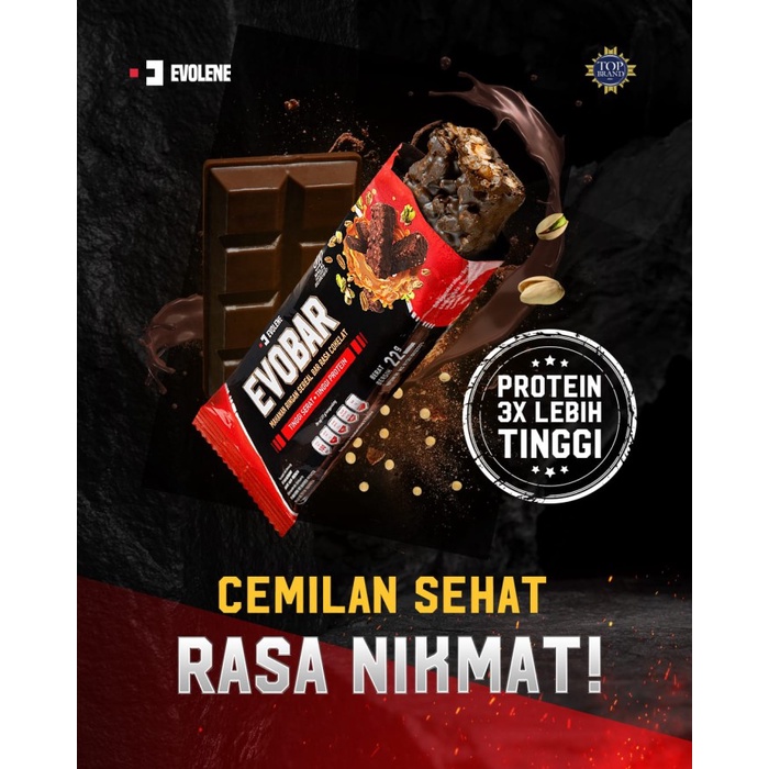 

Evolene - Evobar Coklat Tinggi Serat + Tinggi Protein - 3pc