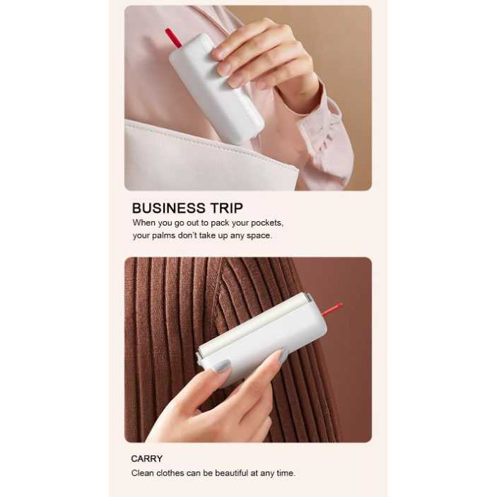 (BISA COD) FTIHSHP Deerma Portable Lint Remover Roller Penghilang Bulu Serat Kain - ZM100