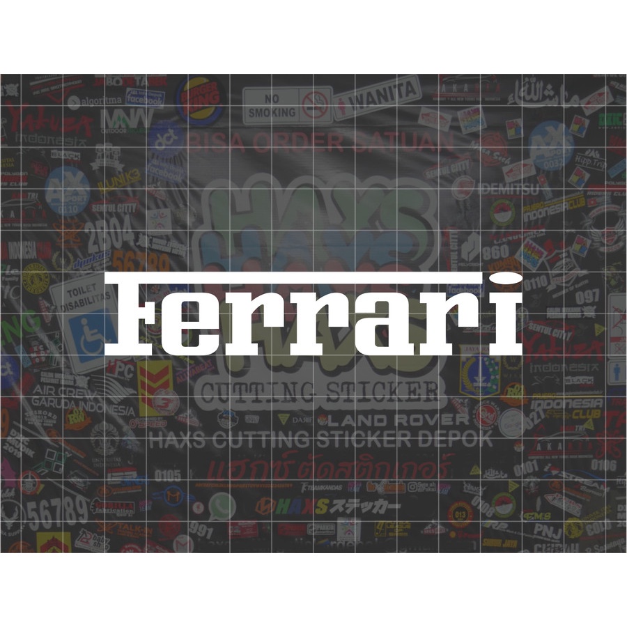 Cutting Sticker Ferrari Ukuran 10 Cm Untuk Motor Mobil