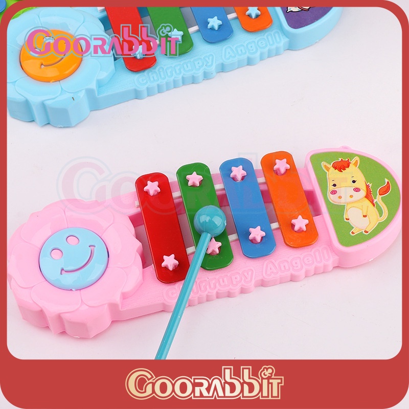 Goorabbit KIDS XYLOPHONE funny Alat Musik plastik mainan Edukasi Anak Kulintang Bear Mainan Anak Edukasi Anak Warna-warni untuk Edukasi Anak Baby