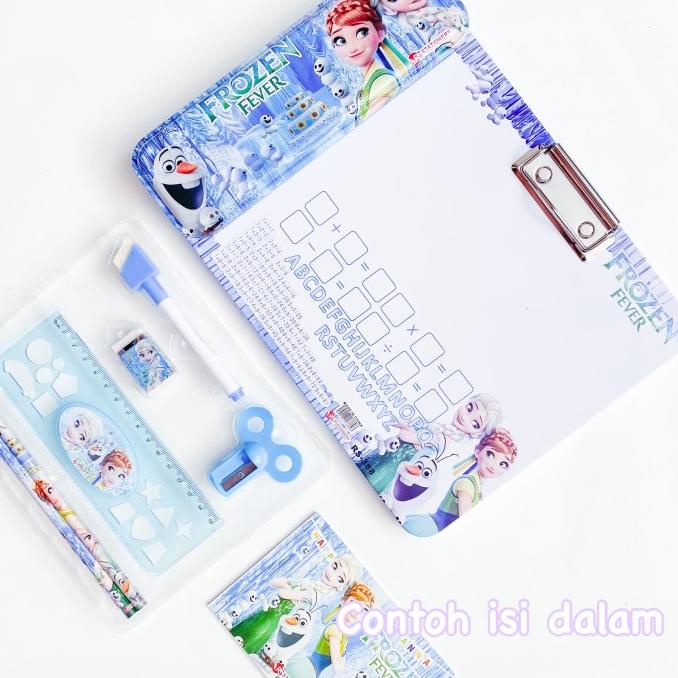 

Kotak pensil pony / frozen set papan tulis 2in1