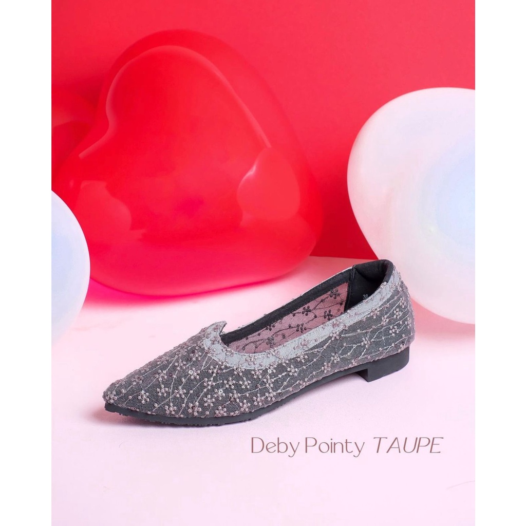 Deby Pointy Taupe size 41 by its byeol official