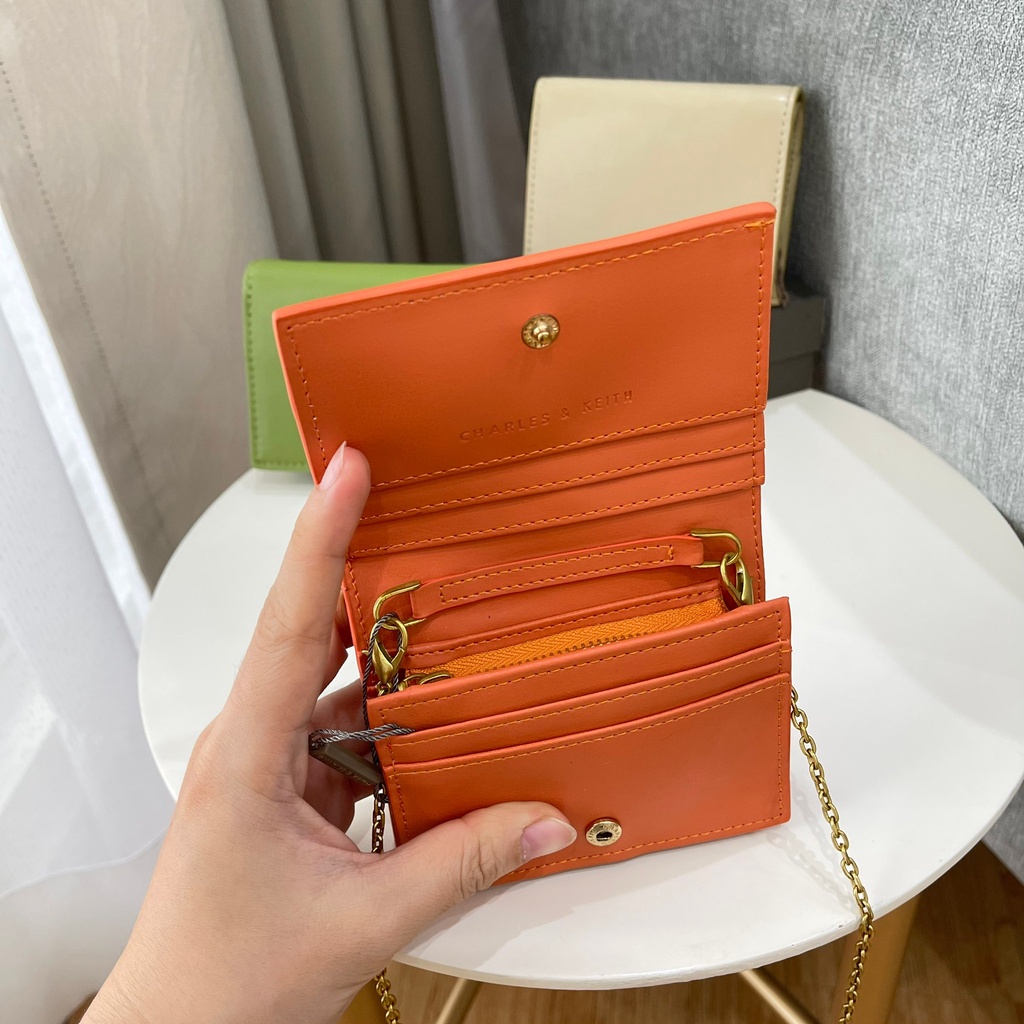 Dompet / Wallet wanita import bahan kulit / CHAIN + BOX