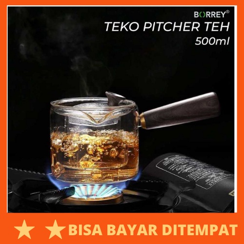Teko Pitcher Teh Chinese Teapot 500ml Saringan Infuser / Teko Pitcher Pitcer Teh Tea Tubruk Bubuk Po