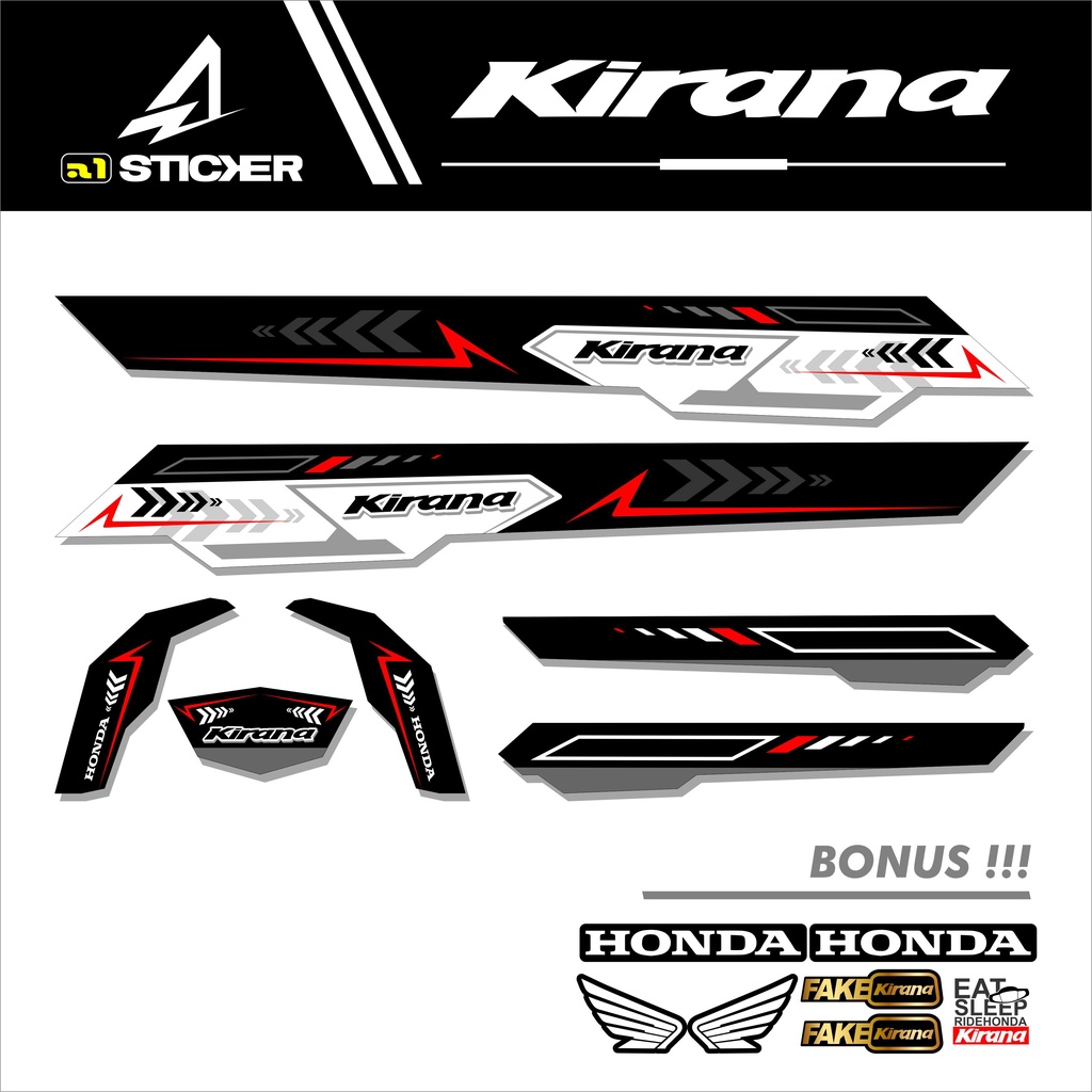 Striping Honda Kirana 125 / VS44 / Stiker Variasi / Stiker Variasi / Kirana / Stock Decal / Striping