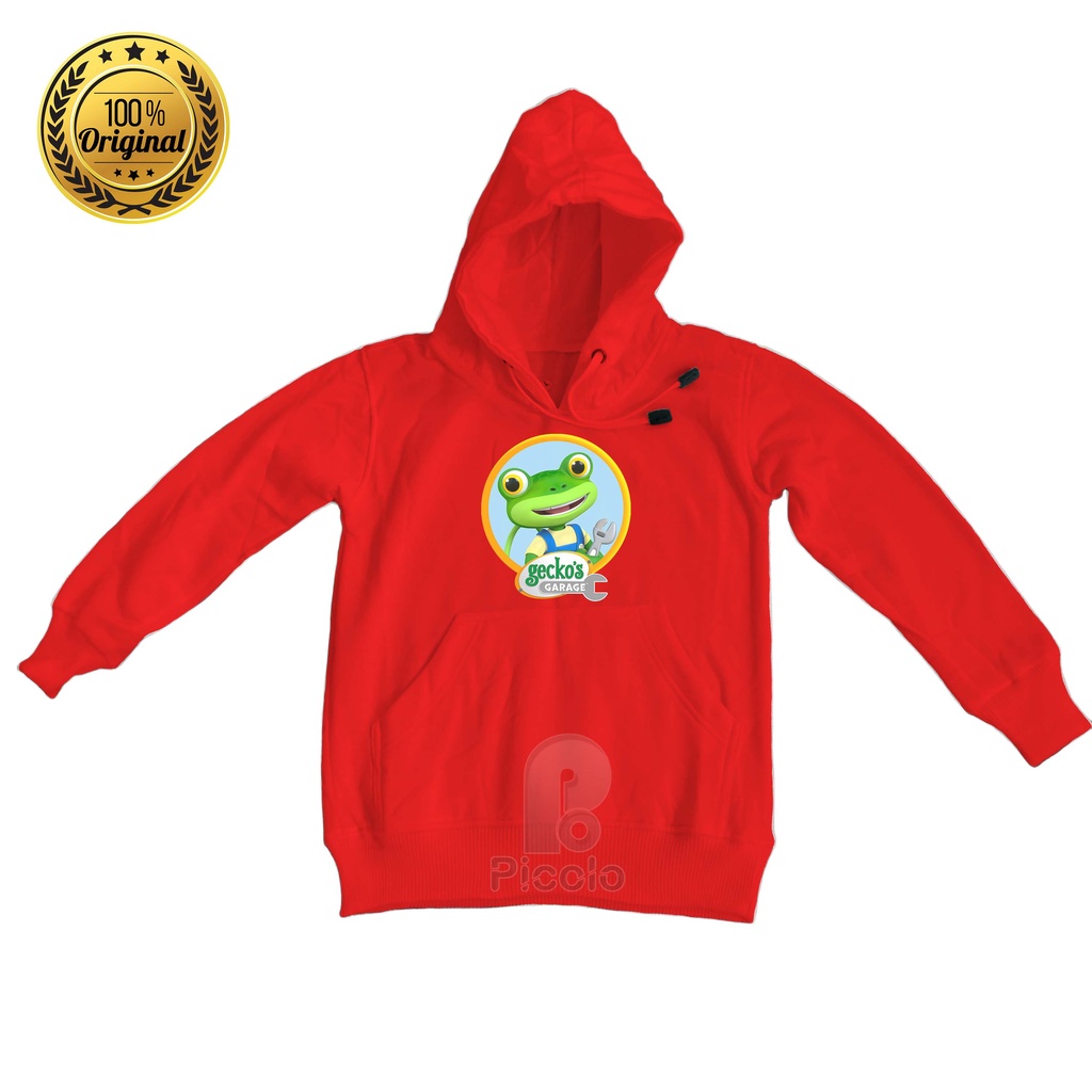 SWEATER HOODIE ANAK MOTIF KARAKTER KARTUN GECKOS UNISEX