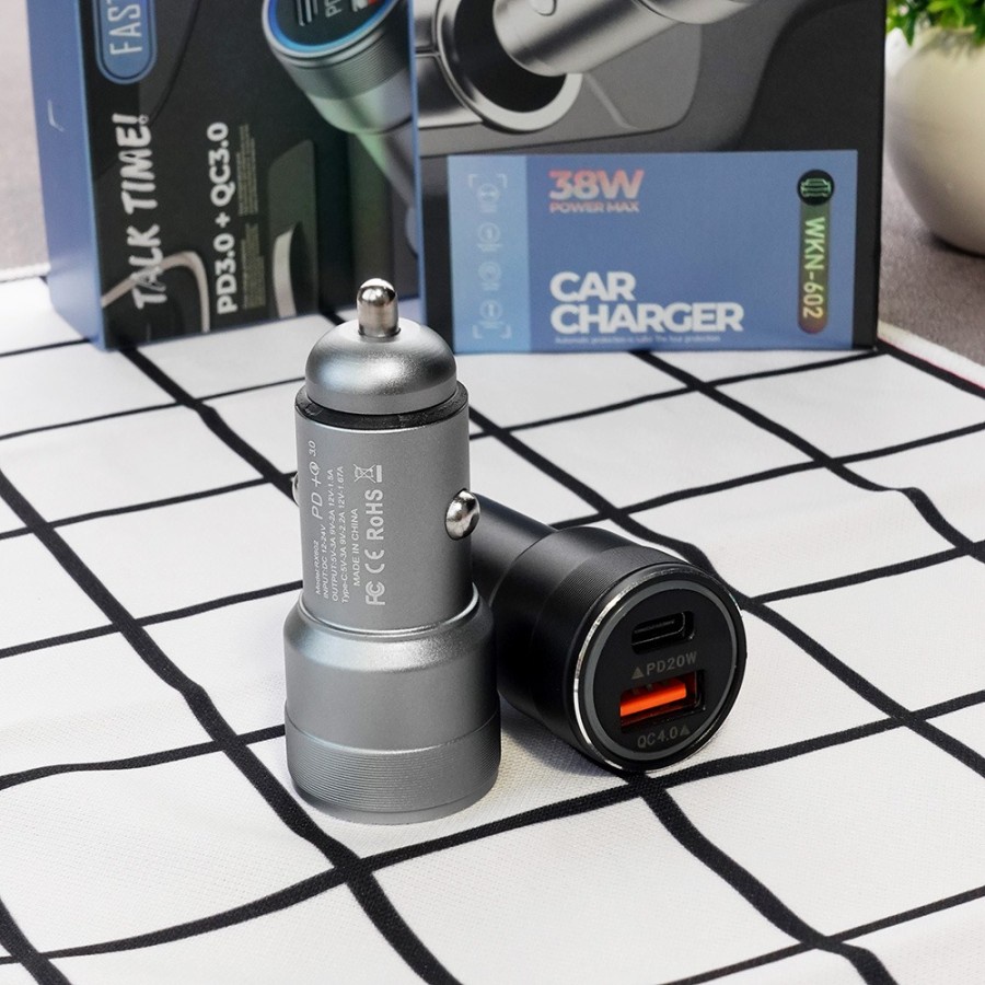 CHARGER MOBIL TALKTIME CAR CHARGER TALKTIME POWER DELIVERY 3.0 CHARGER MOBIL PLUG IN FAST TALKTIME PD QC 3.0
